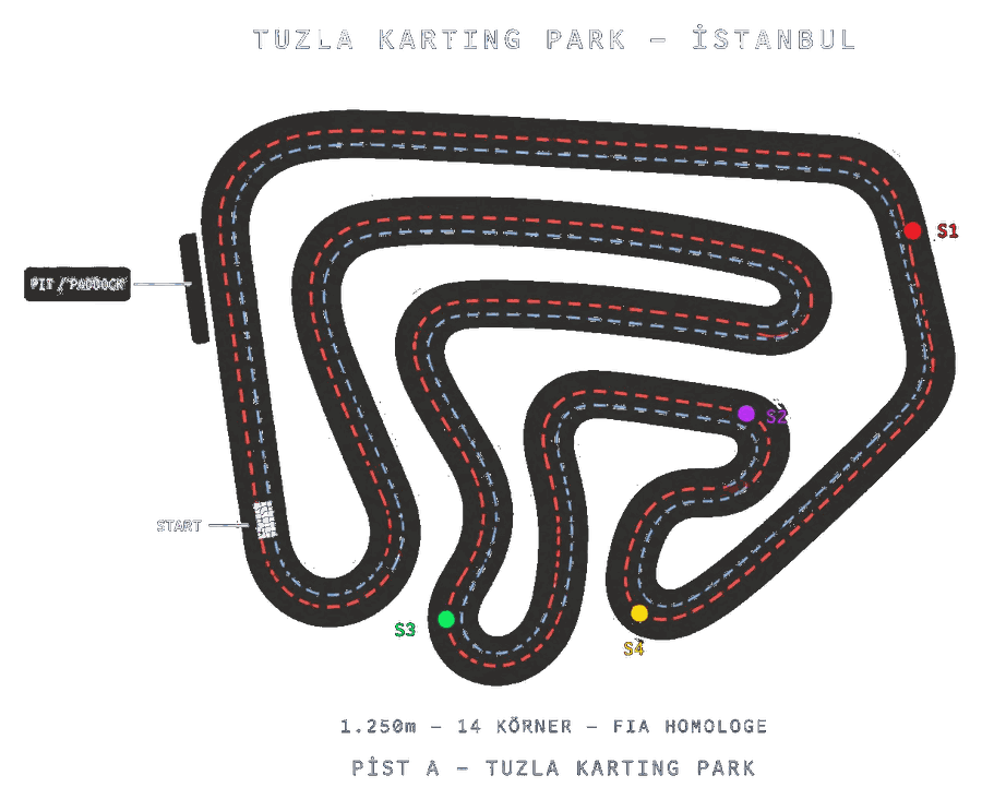 Tuzla Karting Park Pist Haritası